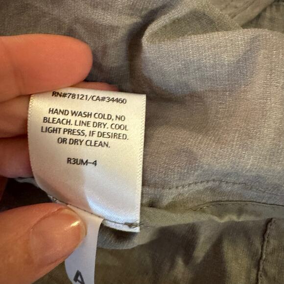 Eileen Fisher Zip Jacket w/removable hood Longsleeve Cotton Metallic taupe Large - Picture 6 of 12